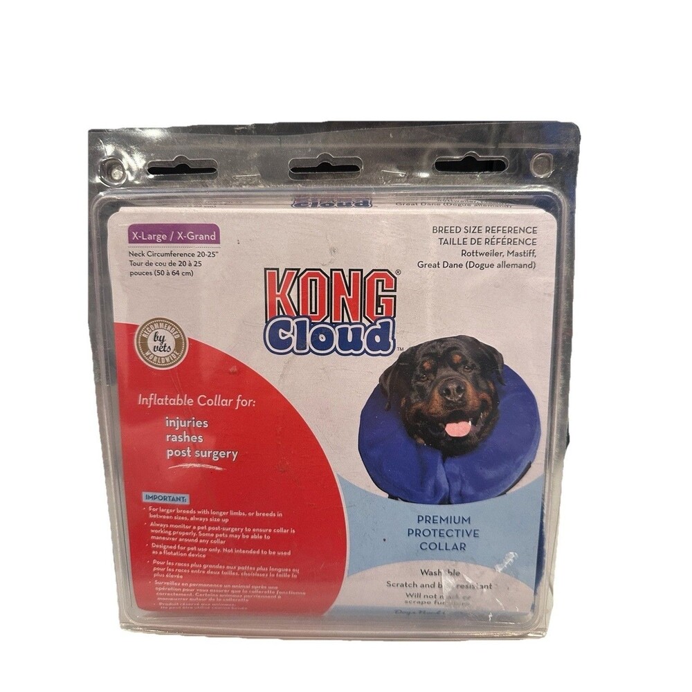 KONG Cloud Inflatable Protective Collar for Recovery - X-Large - Neck 20-25"
